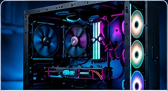 RGB gaming PC assembly